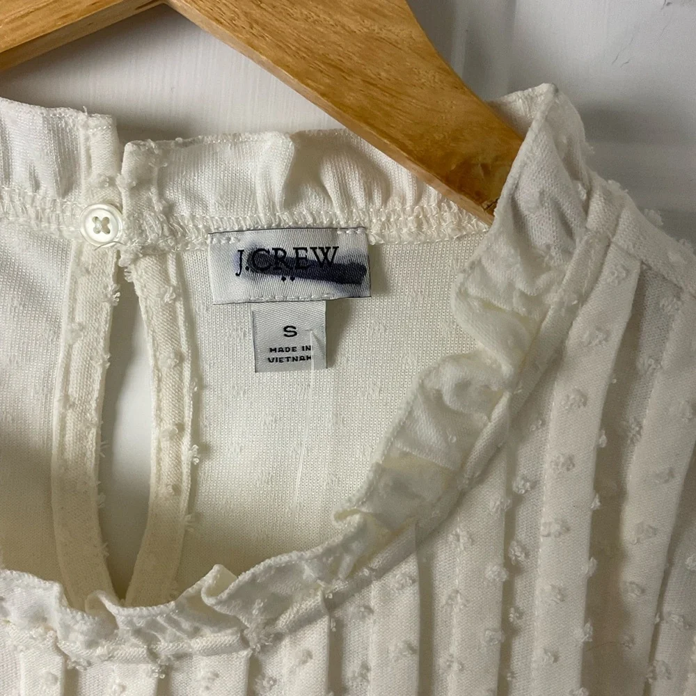 J. Crew‎ Cream Knit Babydoll Sleeveless Top Size Small